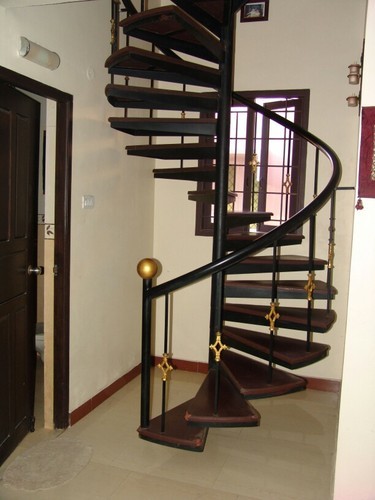 metal with wooden spiral staircase manufacturers in chennai